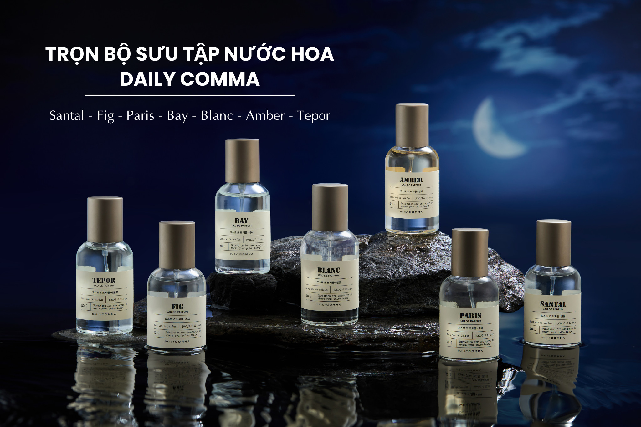 Nước Hoa DailyComma Perfum Hàn Quốc 30ml đủ 7 mùi