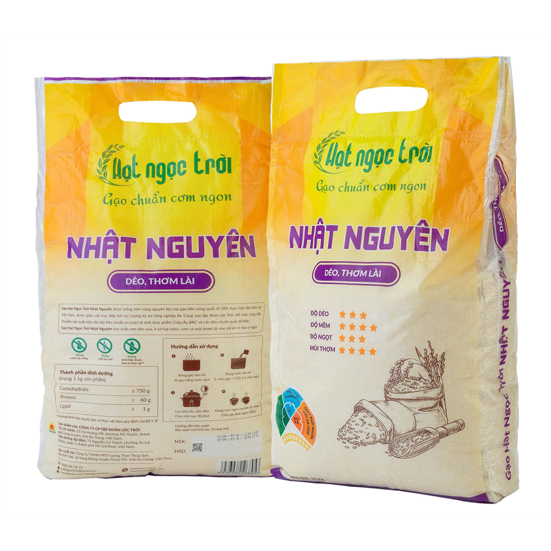 Gạo Hạt Ngọc Trời Nhật Nguyên 10kg - gạo an toàn - dẻo mềm thơm lài