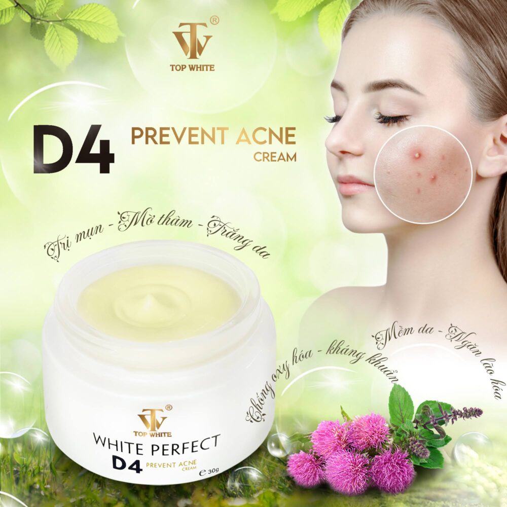 White Perfect D4 kem ngừa mụn mờ sẹo thâm