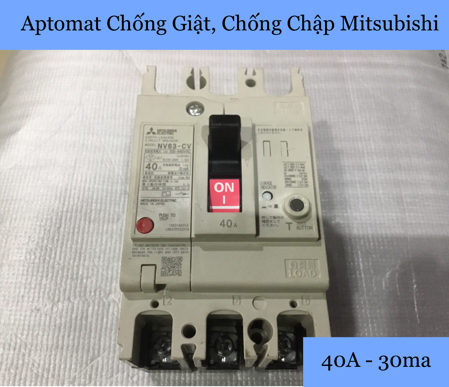 Aptomat Chống Chập, Chống Giật Nhât 40A 30ma