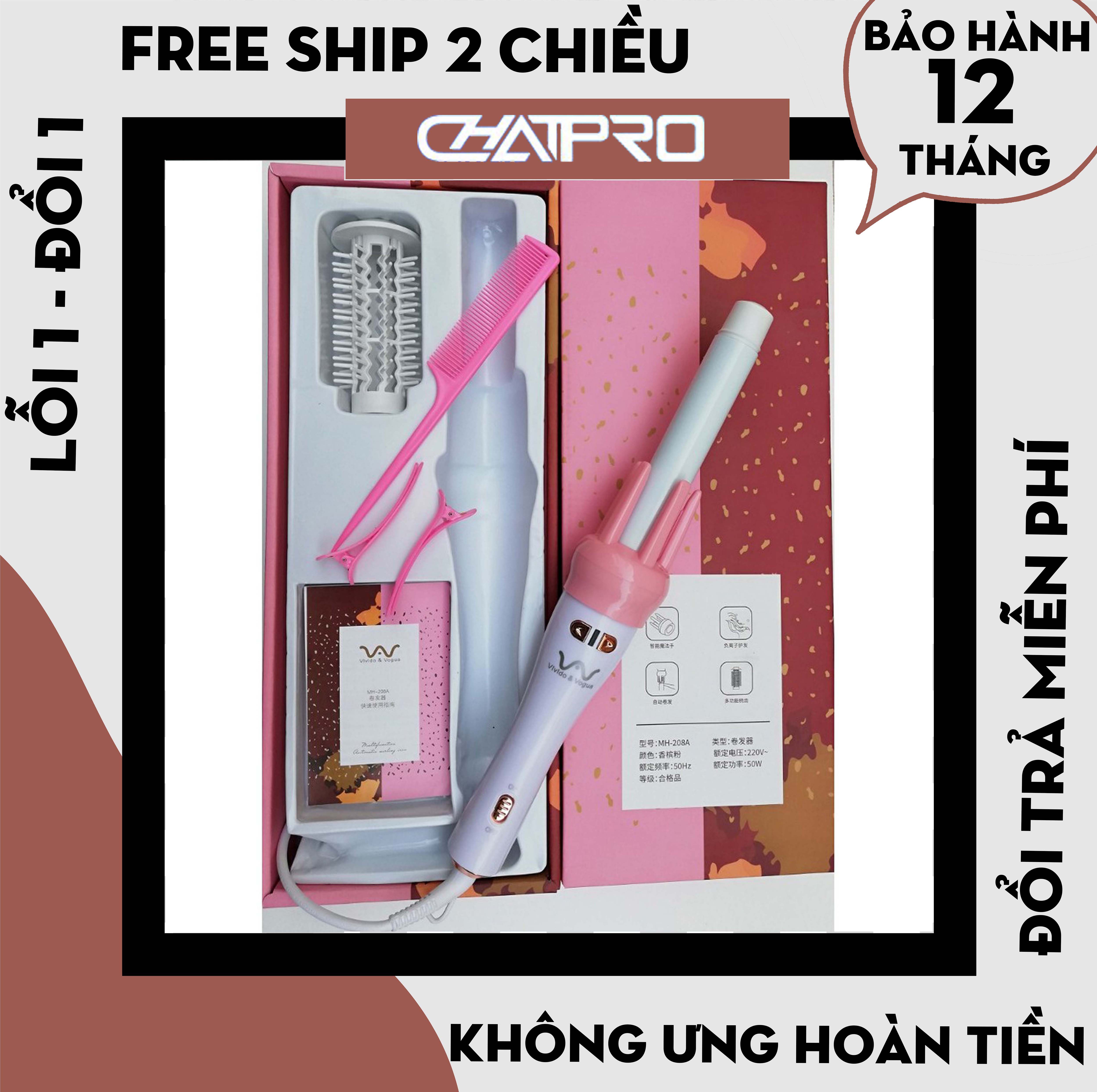 [MẪU MỚI- BH 6 THÁNG] MÁY UỐN TÓC XOAY TỰ ĐỘNG 360 VIVID & VOGUA 2 CHỨC NĂNG UỐN XOĂN VÀ CỤP (Hàng chuẩn loại 1) - Máy uốn cụp - Máy uốn xoăn