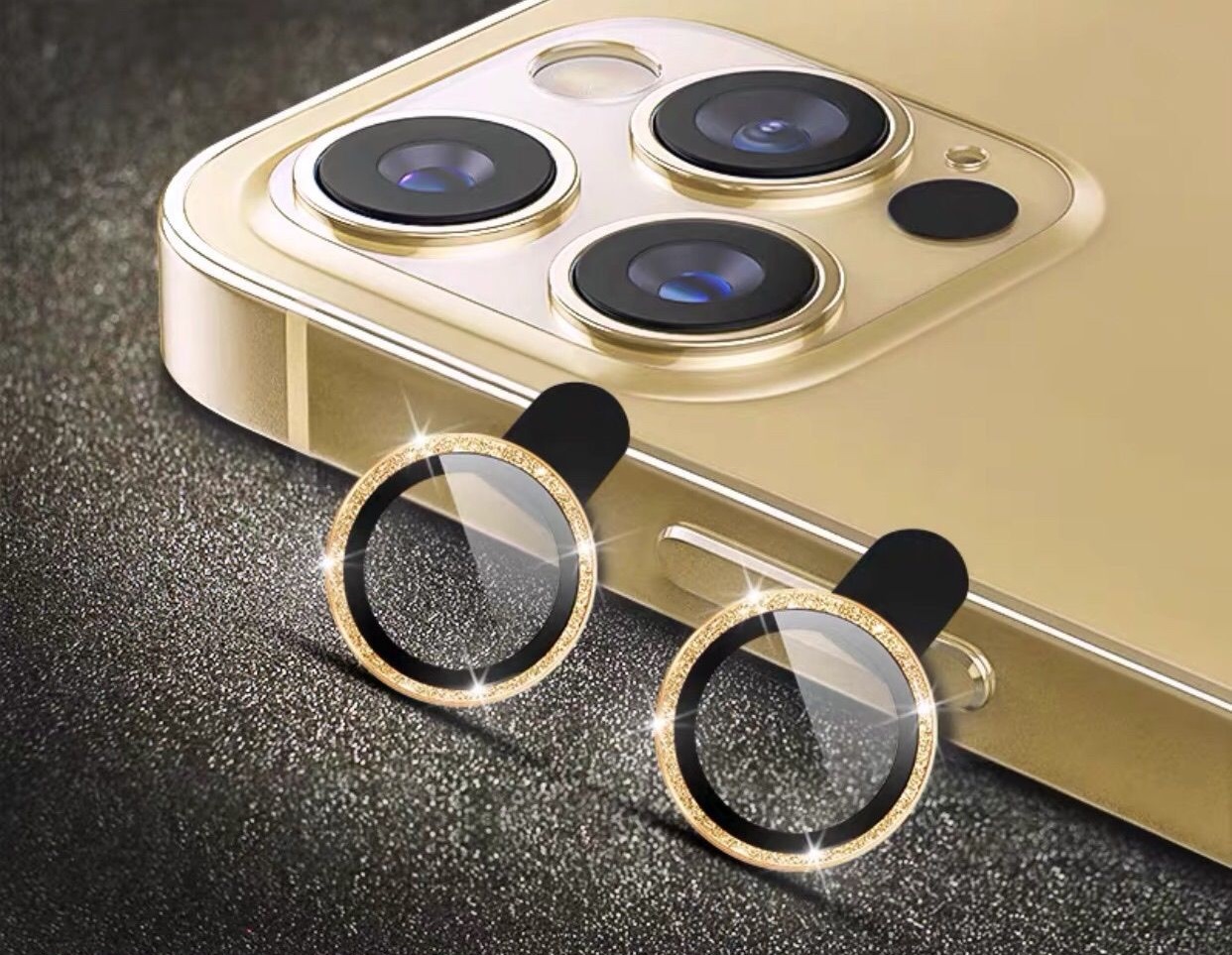Dán mắt camera iphone 13 , 13 pro max , 12 pro max , 12 pro , 12 , 12 mini , 11 pro max, 11 pro , 11 dán từng mắt phủ kim tuyến