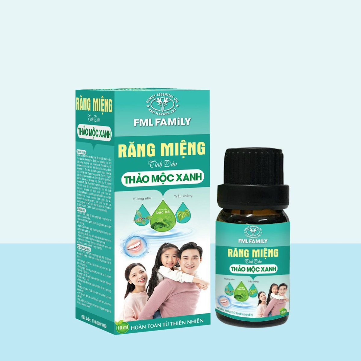 Tinh dầu răng miệng Thảo Mộc Xanh từ thiên nhiên ngăn ngừa hôi miệng, ê buốt răng, sâu răng, tut lợi, chảy máu chân răng