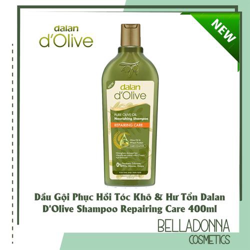 Dầu gội dưỡng tóc khô và hư tổn Dalan d'Olive Olive Oil Repairing Care Shampoo 400ml