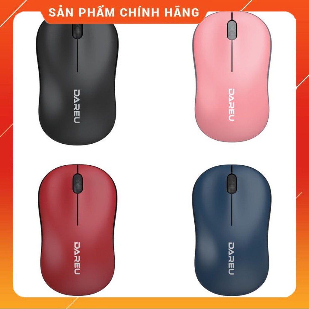 Chuột không dây dareu lm106g black/ red /blue / pink - mai hoàng bảo hành 24 tháng