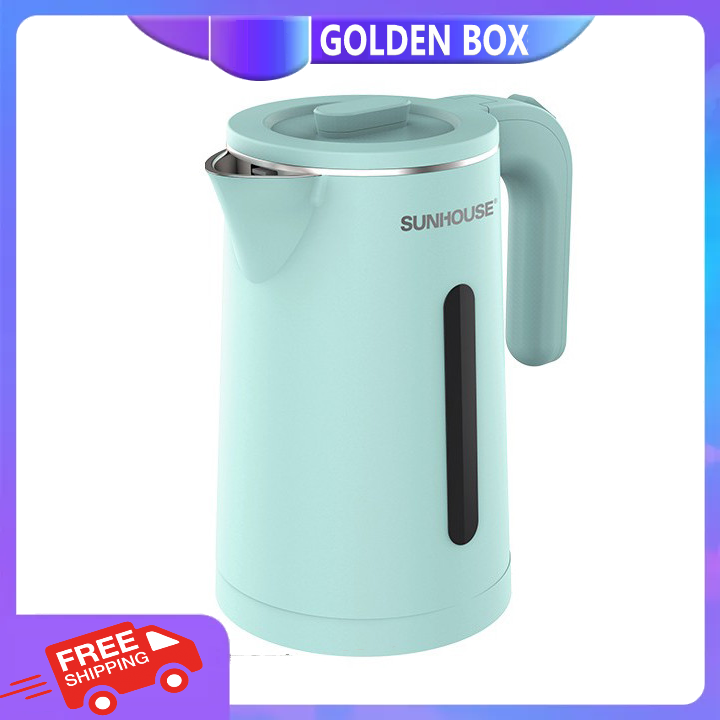 Ấm đun siêu tốc inox 2 lớp sunhouse - hàng chính hãng