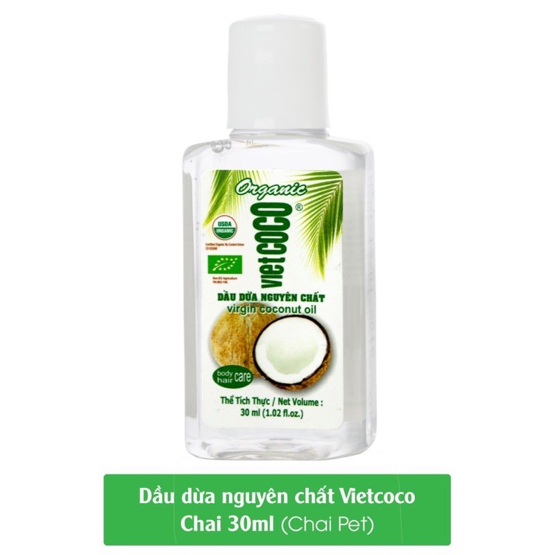 Dầu dừa làm đẹp 100% nguyên chất ép lạnh organic vietcoco