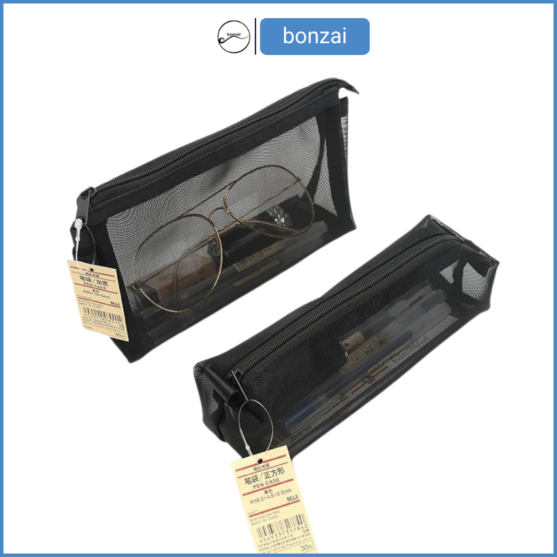 Túi đựng bút Muji dạng lưới tiện dụng