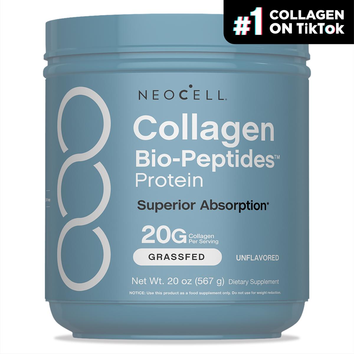 Bột Collagen Bio-Peptide NeoCell 20oz - Bổ sung protein từ bò ăn cỏ - Nâng cao với 18 axit amin thiết yếu