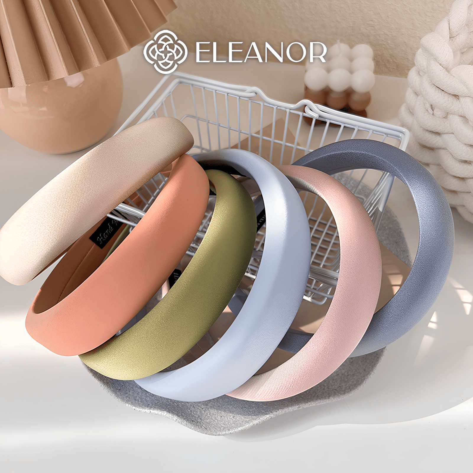 Cài tóc nữ Eleanor Accessories băng đô trơn nhiều màu sắc phụ kiện tóc 5108