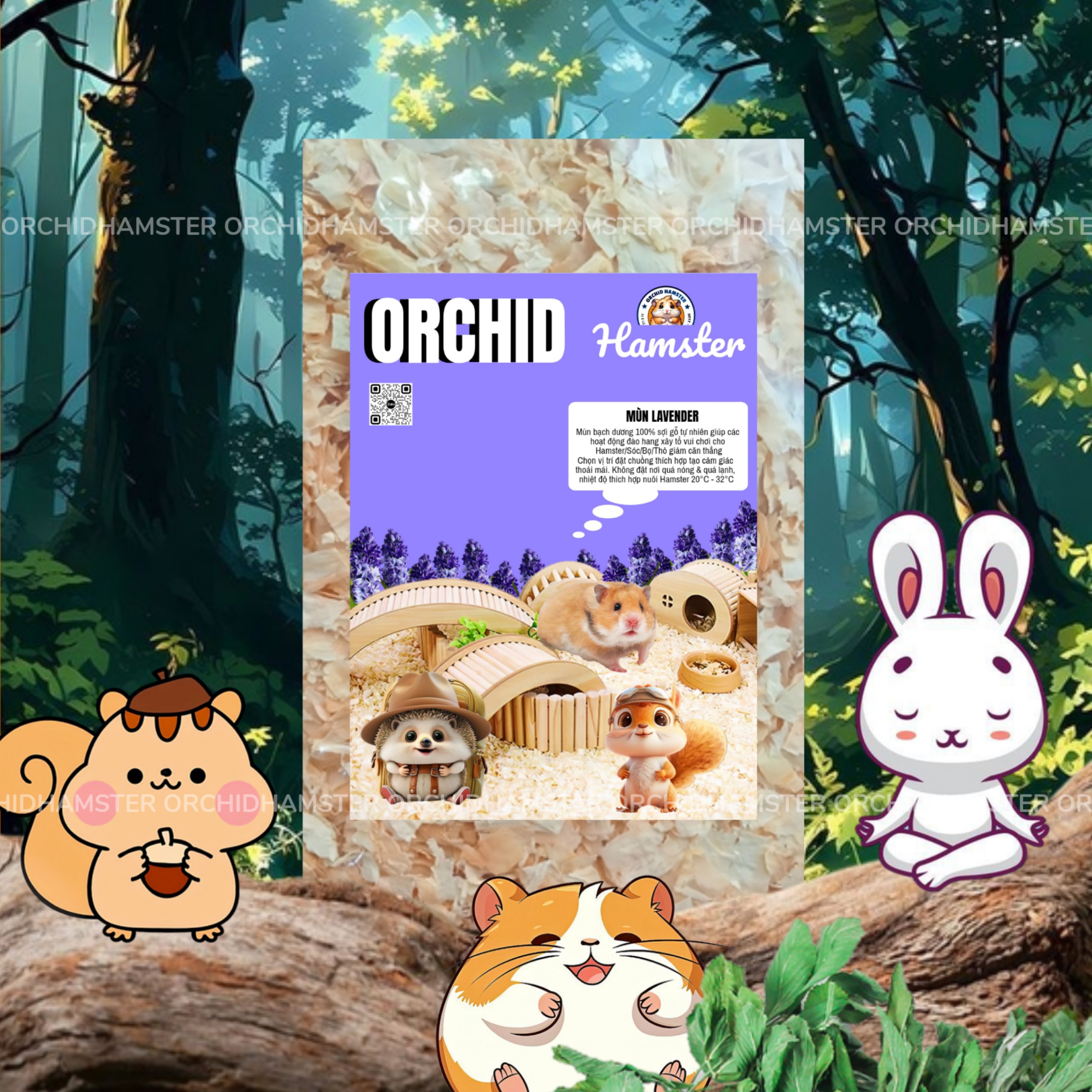 Mùn cưa thơm lót chuồng dành cho hamster - thỏ - thú cưng