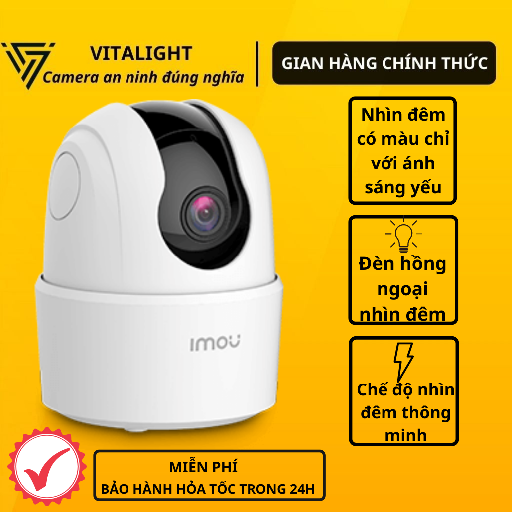 Camera wifi không dây Imou TA22 báo động và nhắn tin về điện thoại, có tính năng chống trộm và nhìn đêm