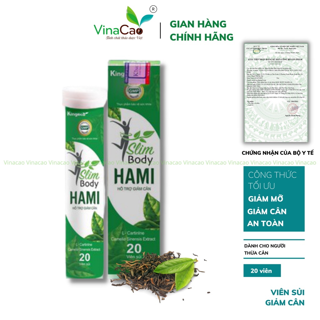 Viên sủi giảm cân cấp tốc Slim Body Hamii - Giảm cân nhanh, an toàn, không cần ăn kiêng