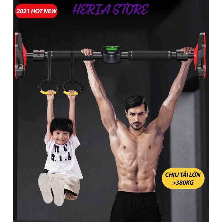 ۞■✑ Xà đơn treo tường gắn cửa gắn tường đa năng có thước thăng bằng Gym 2022 Heria Store