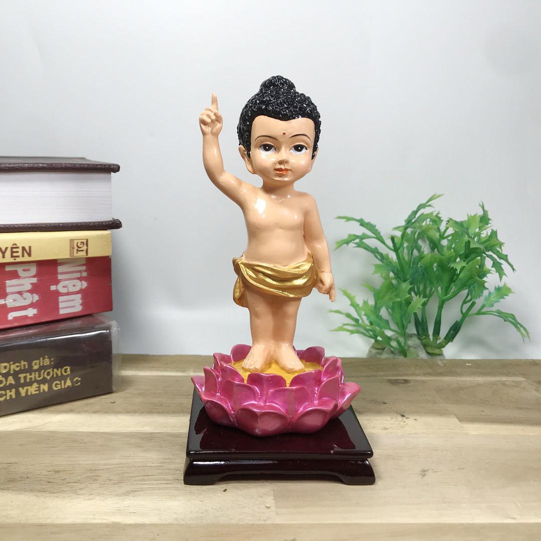 Tượng Đức Phật Đản Sanh vẽ màu cao 13cm