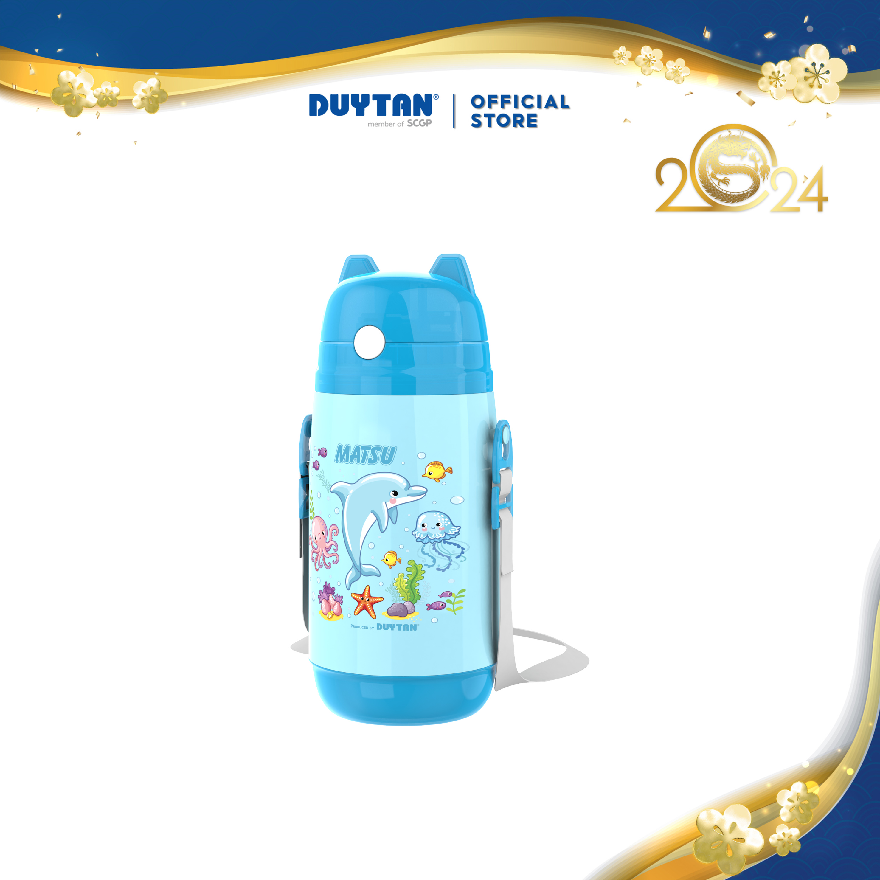 Bình nước học sinh nhựa duy tân size nhỏ - size 500 ml dùng để đựng nước uống