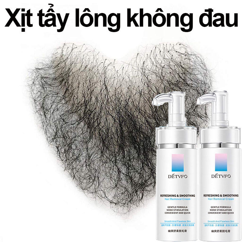 Xịt tẩy lông tự nhiên ức chế lông mượt mà kem tẩy lông 100g Kem tẩy lông nhanh Tẩy lông không đau Nữ Nam Tẩy lông không đau Kem để loại bỏ nách Chân lông Chăm sóc cơ thể Cạo râu dịu nhẹ không kích ứng