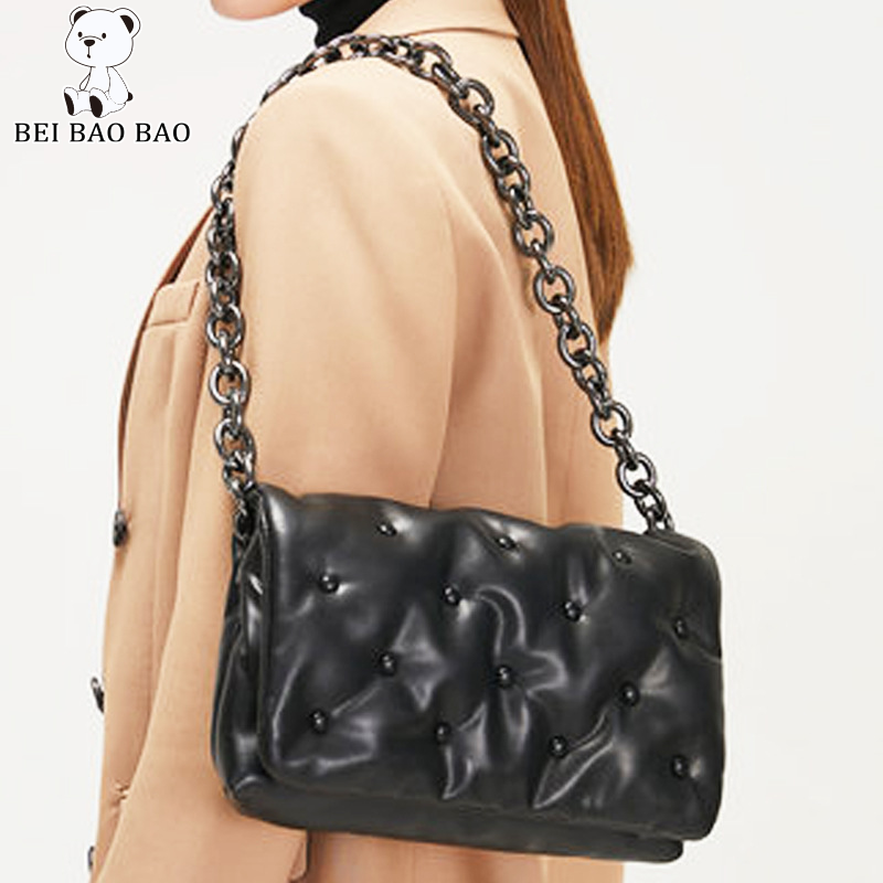Bei Bao Bao túi xách nữ sang chảnh Túi Kẹp Nách Denim Cổ Điển Đeo Chéo Đeo Vai Đa Năng Và Sức Chứa Lớn-Túi Dây Xích tui xach nu dep túi xách nữ sang chảnh đi tiệc