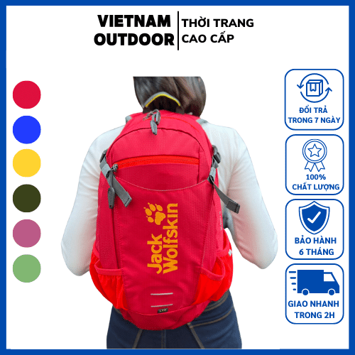 Balo Phượt Du Lịch, Trekking, Hiking Jack Wolfskin Velocity 12L - Hàng Đẹp Siêu Cấp