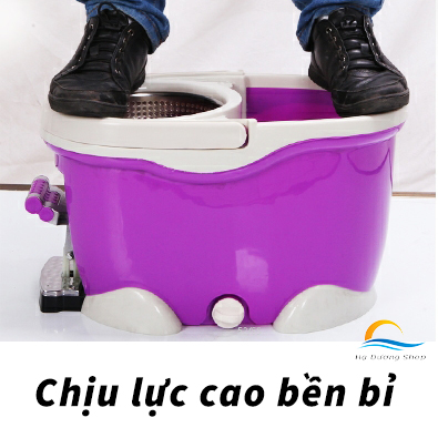 Bộ lau nhà 360 độ thông minh tự vắt thái lan inox spin mop plus adu