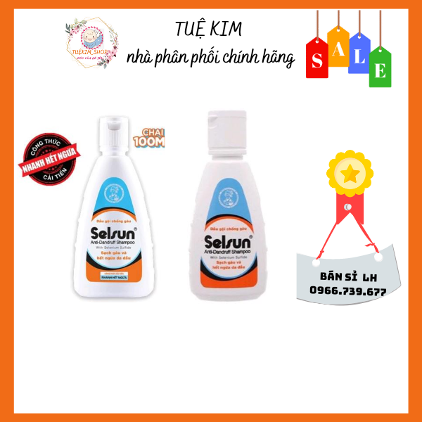 Combo 2 chai dầu gội chống gàu selsun 100ml/chai