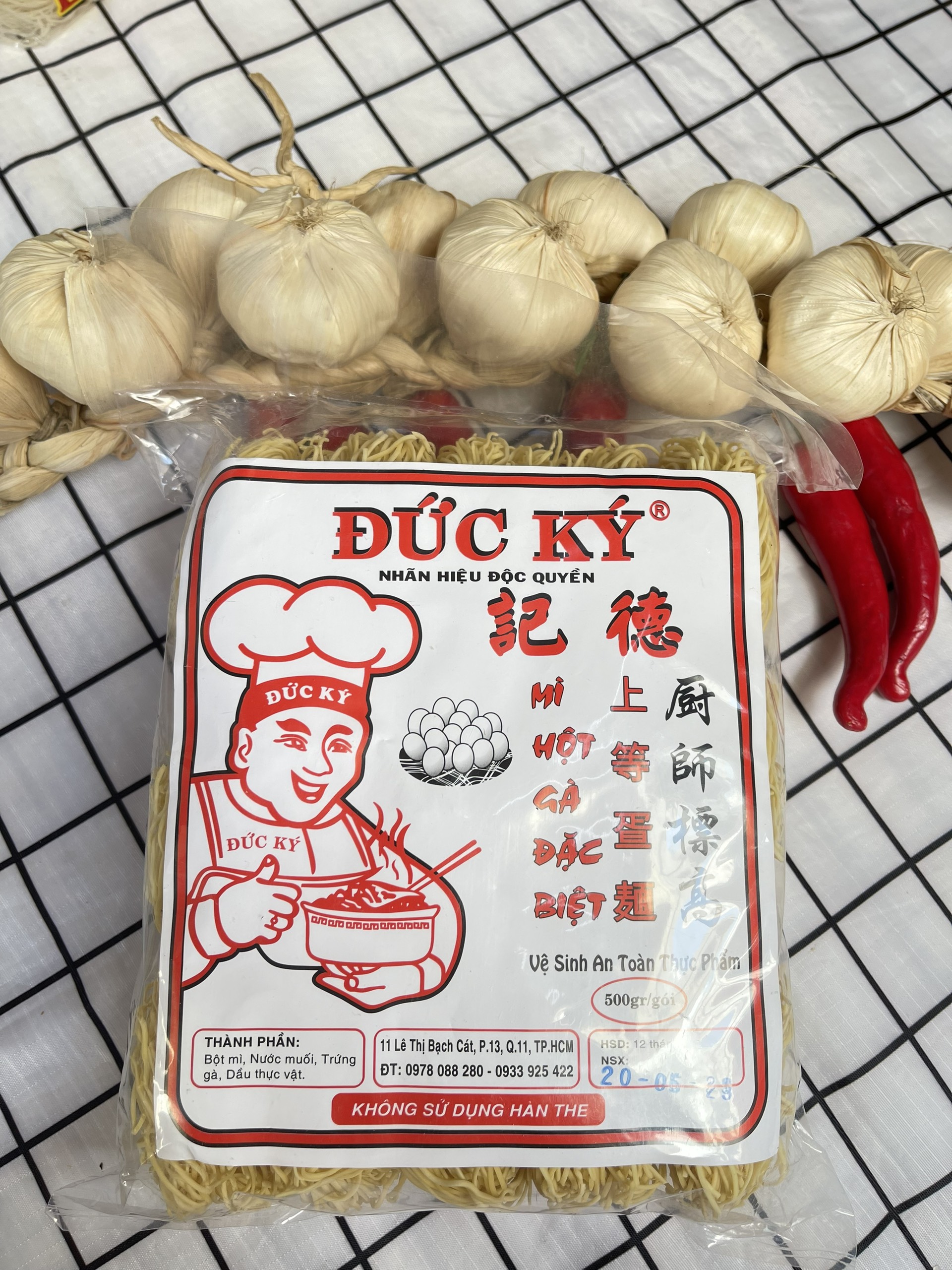  MÌ HỘT GÀ   MÌ TRỨNG GÀ   ĐỨC KÝ 1KG 