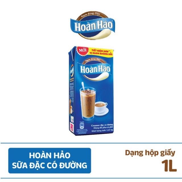 Sữa đặc hoàn hảo 1 lít vị thơm ngon - hsd luôn mới