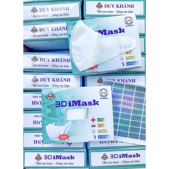 Khẩu trang 3D Duy Khánh ( vỏ mới 2021 mầu Xanh nhạt ) Công Nghệ Nhật Bản 50 cái /Hộp