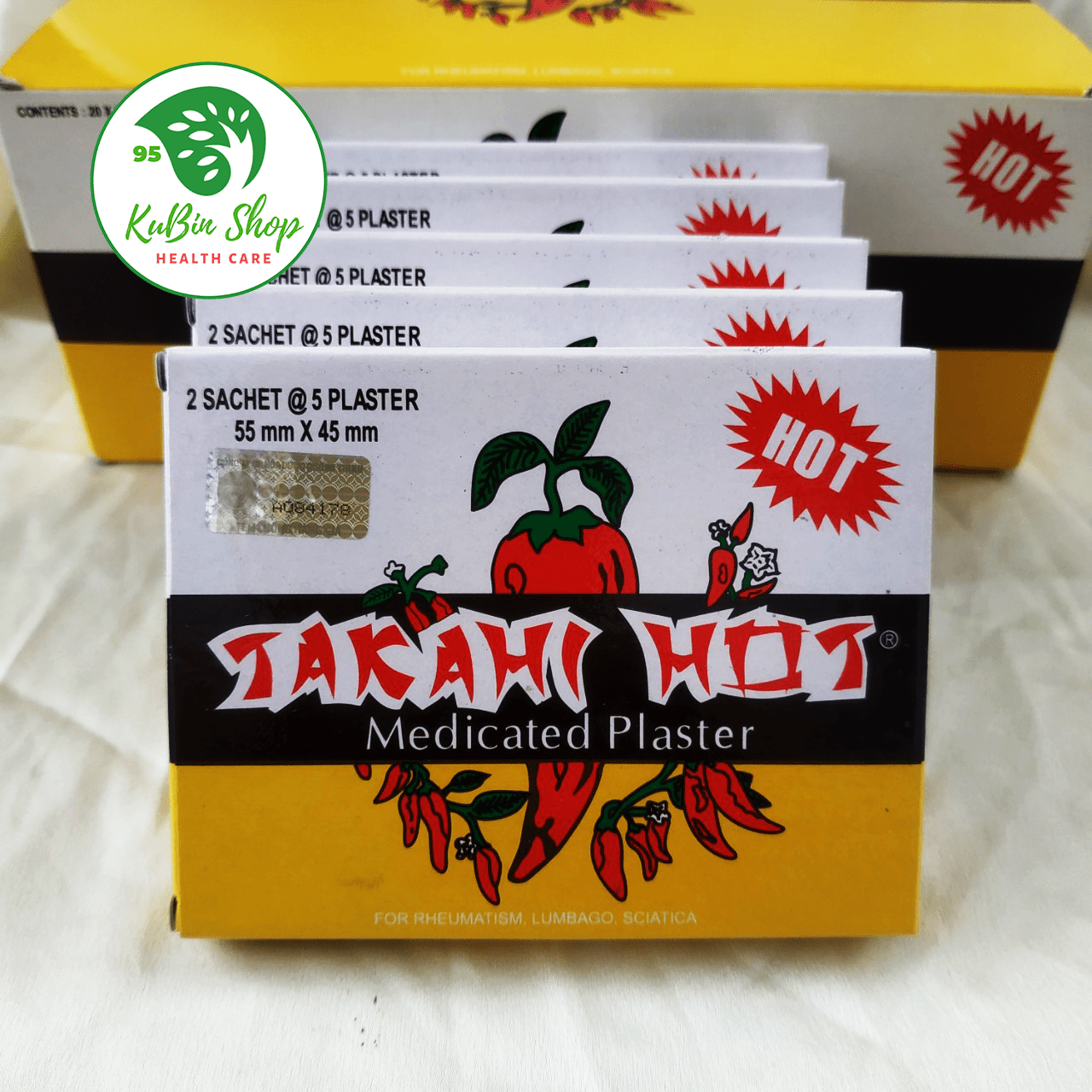 Cao dán trái ớt takahi hot - hộp/ 10 miếng dán