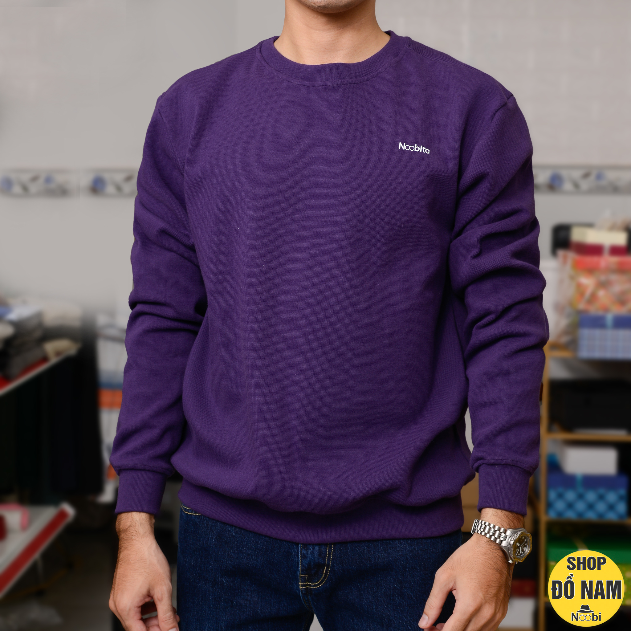 Áo Sweat  áo thun nam tay dài NooBita vải cotton ADDO2301
