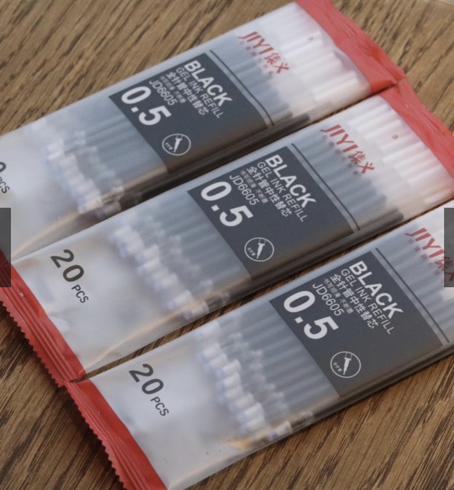 [HCM]Gói 20 Ruột Bút Gel 0.5mm Màu Đen/ Xanh Dương