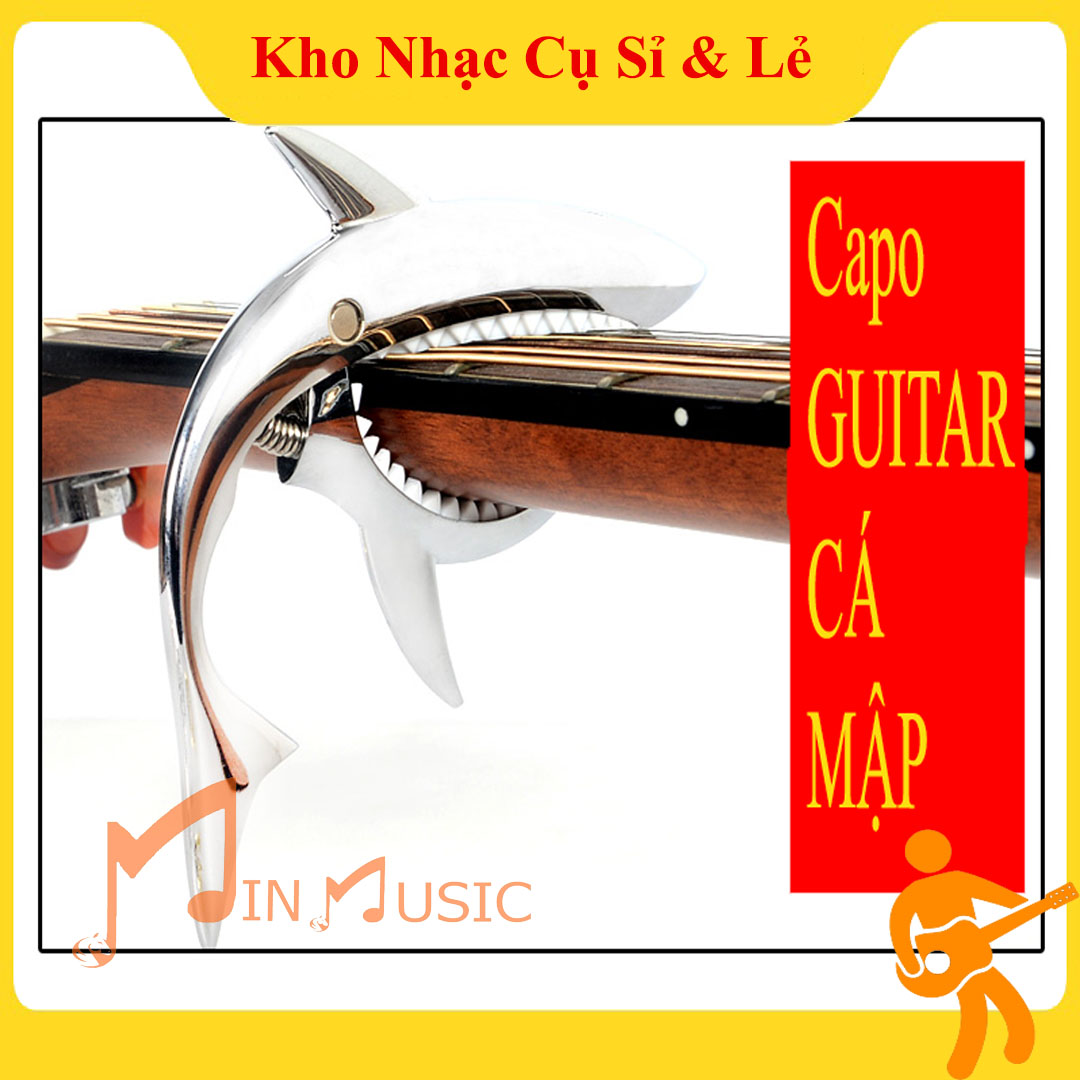 Capo Đàn Guitar /Hình Cá Mập loại cao cấp hợp kim ko gỉ
