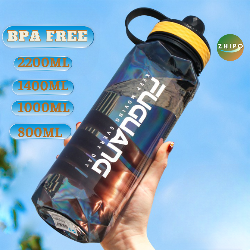 Bình Nước Thể Thao, Tập Gym 2 lít 2 - Chất Liệu PC Không Mùi Chống Sặc Nước An Toàn Tuyệt Đối Cho Sức Khỏe