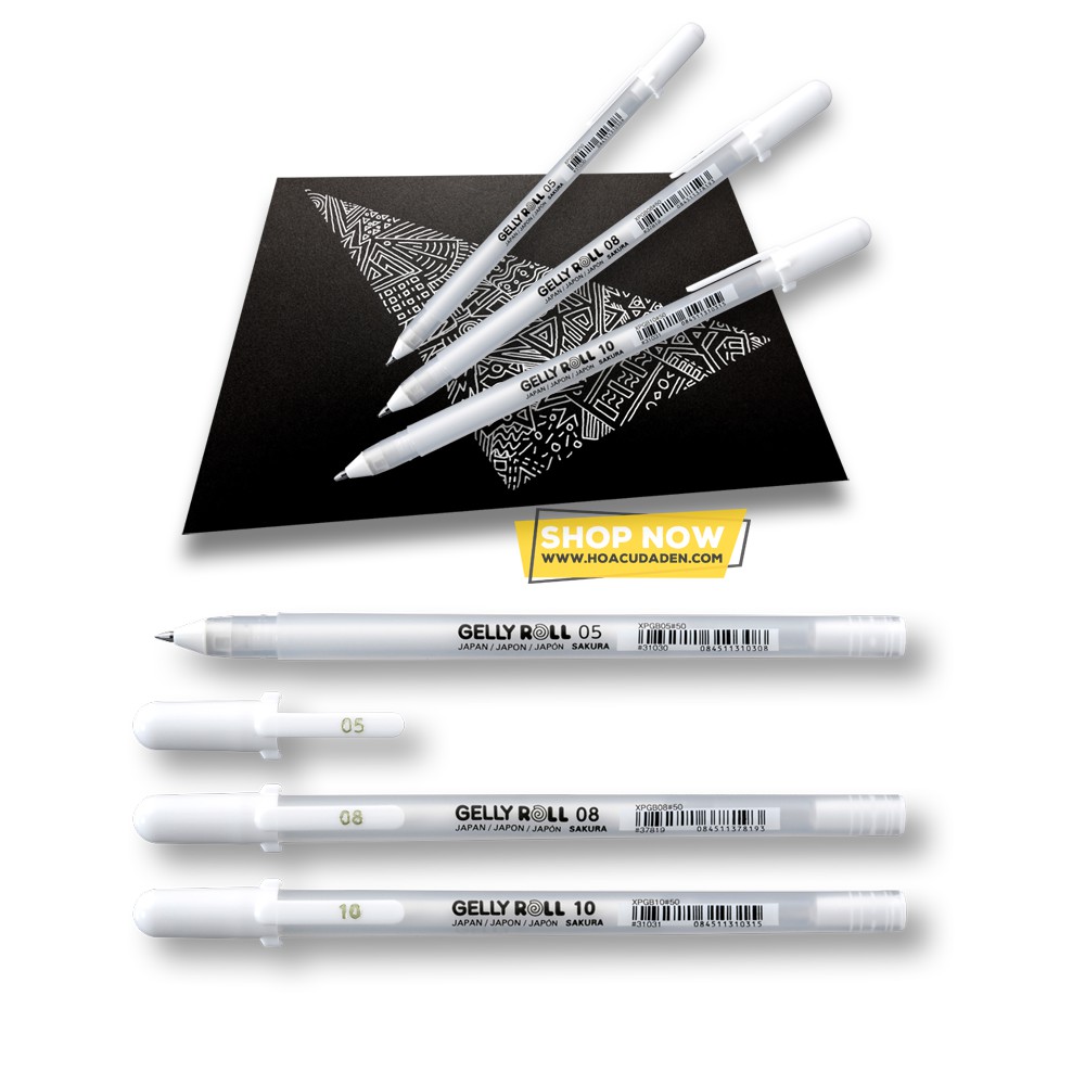 [HCM]Bút Gelly Roll Trắng Sakura