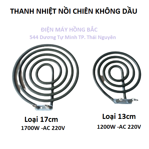 Thanh nhiệt nồi chiên không dầu - nồi nướng thủy tinh 1200w - 1700w AC220V