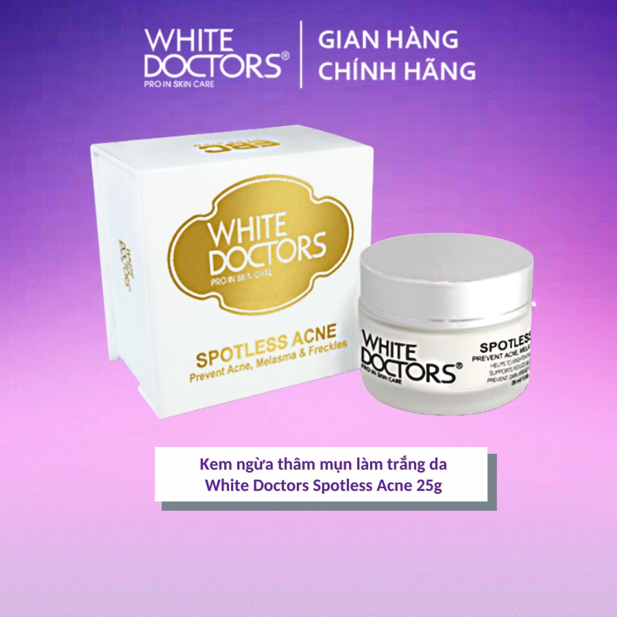 Kem ngừa thâm mụn làm trắng da White Doctors Spotless Acne 25g