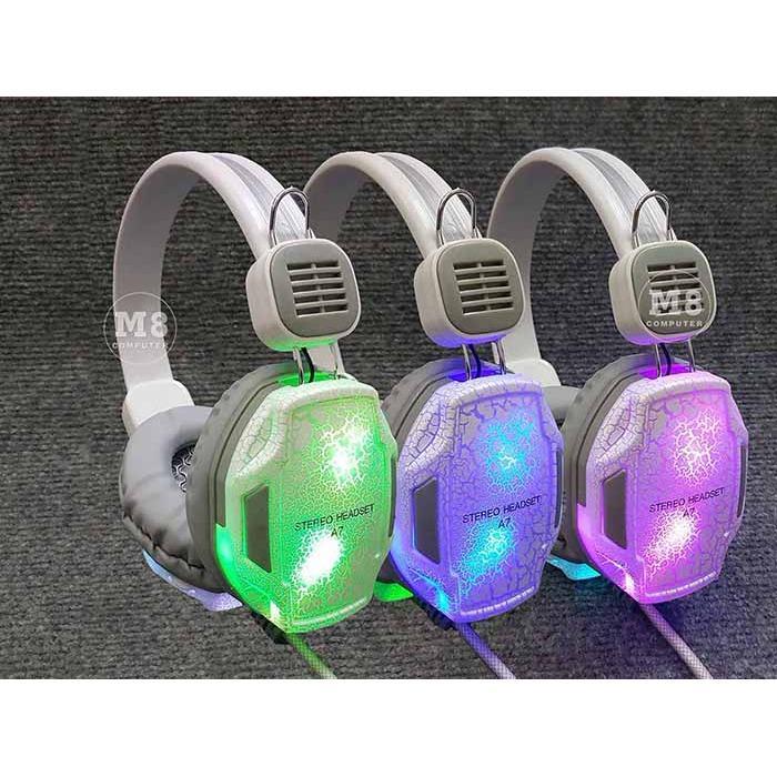 Tai nghe chơi Game Qinlian A7 Led (Trắng)