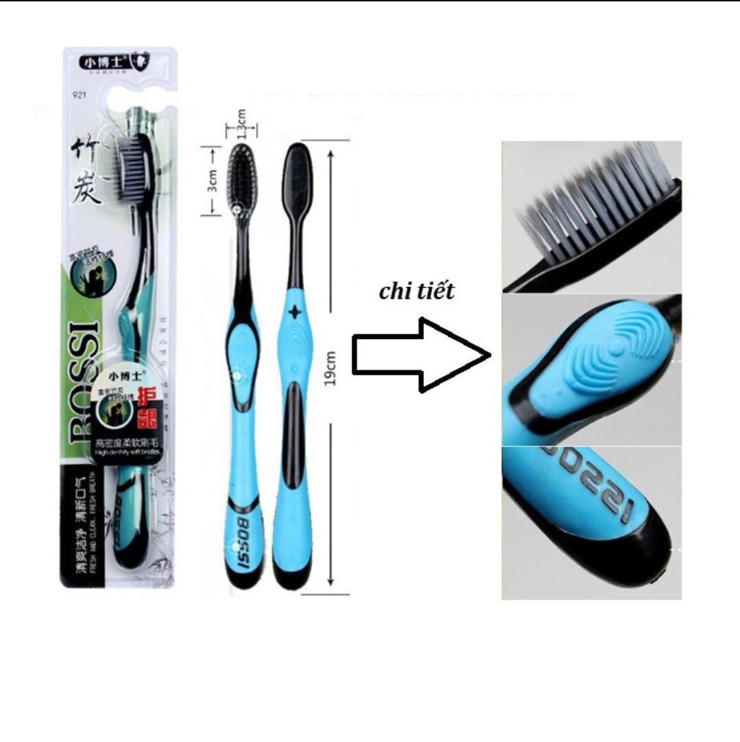 Bàn chải đánh răng người lớn than hoạt tính BOSSI Hàn Quốc