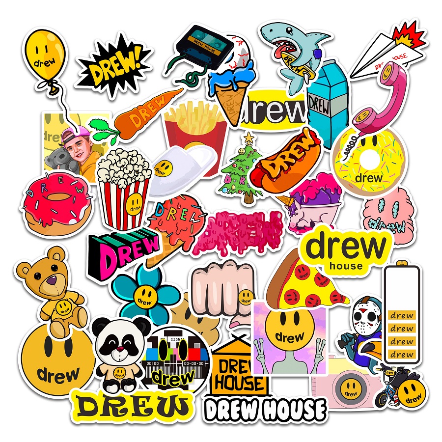 [HCM]Bộ hình dán DREW HOUSE - Justin Bieber sticker pvc chống nước cao cấp không bay màu - Owl Sticker