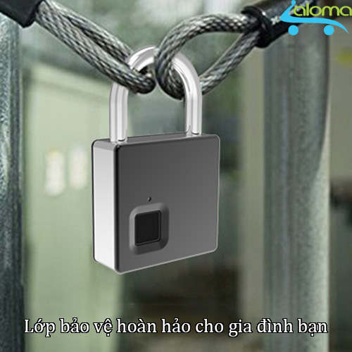 Ổ khóa vân tay kèm chìa khóa cỡ lớn Fipilock FL-S5 chống nước chống phá khóa lưu 10 vân tay gia dụng aloma