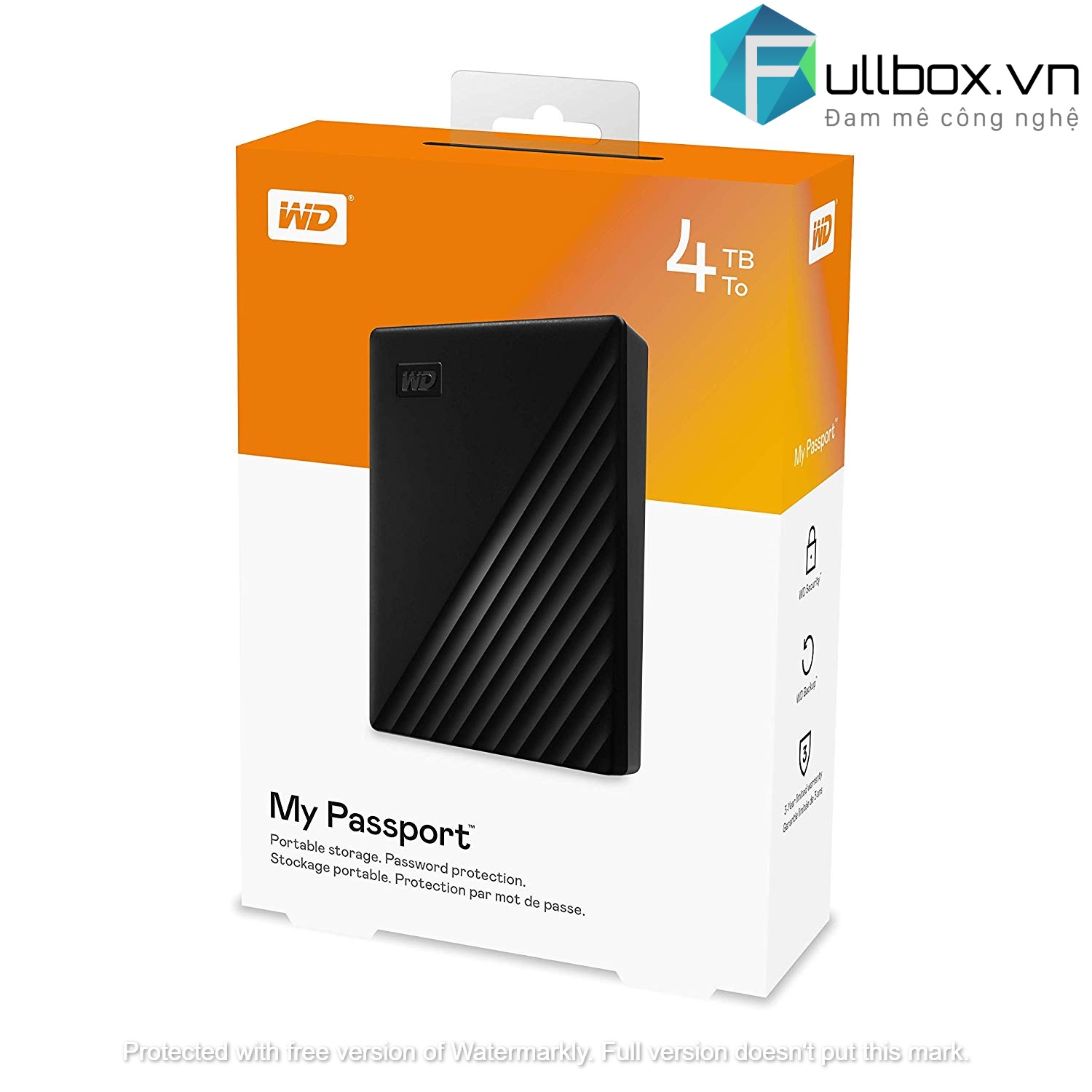 Ổ cứng đi động wd my passport 4tb 2.5" usb 3