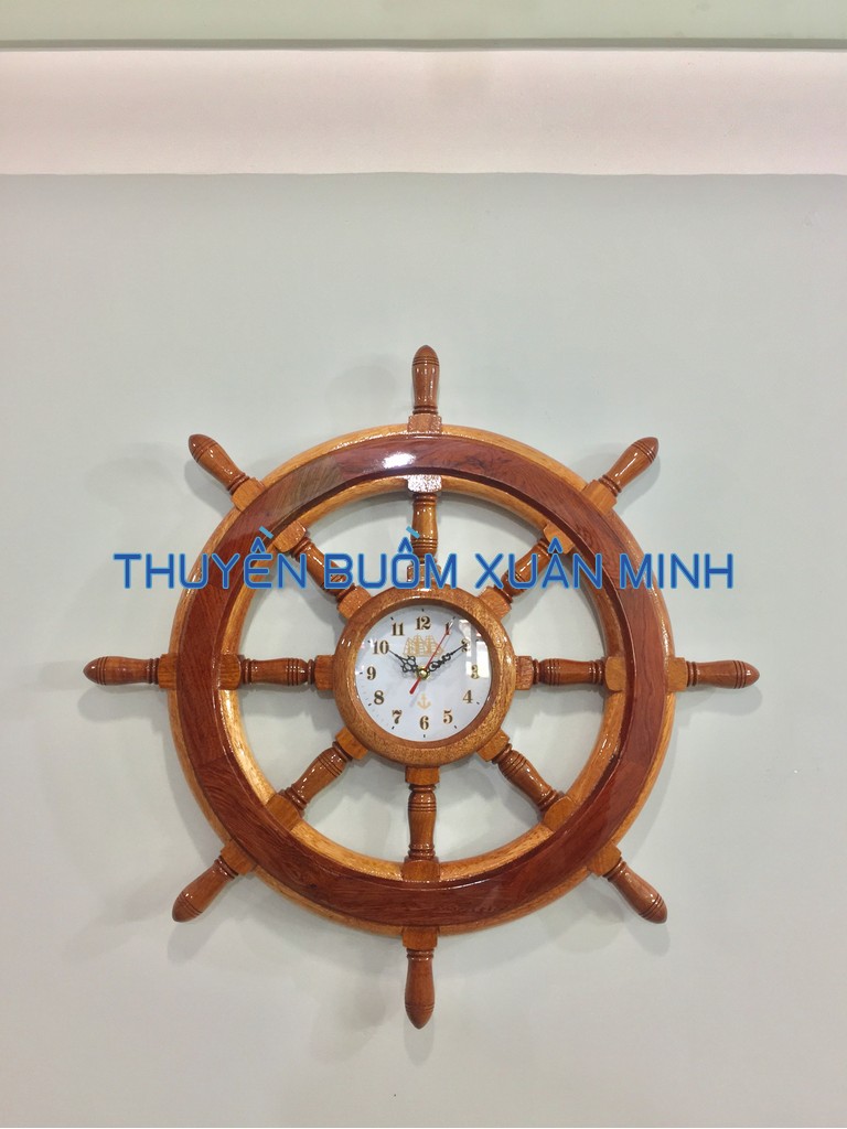 Vô lăng tàu gỗ trang trí | gỗ cẩm lai | đường kính 60cm