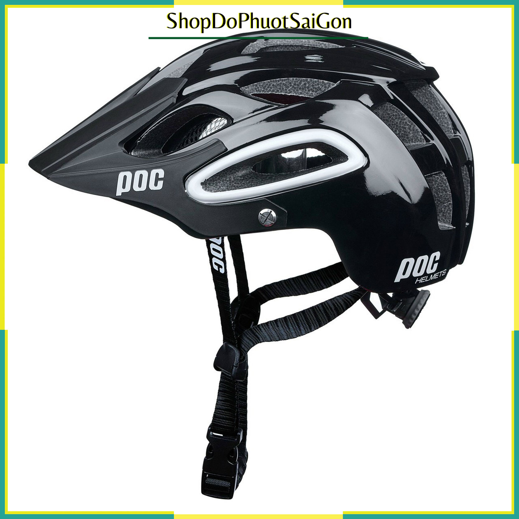 Mũ xe đạp POC 07 đen bóng - Nón bảo hiểm thể thao chính hãng