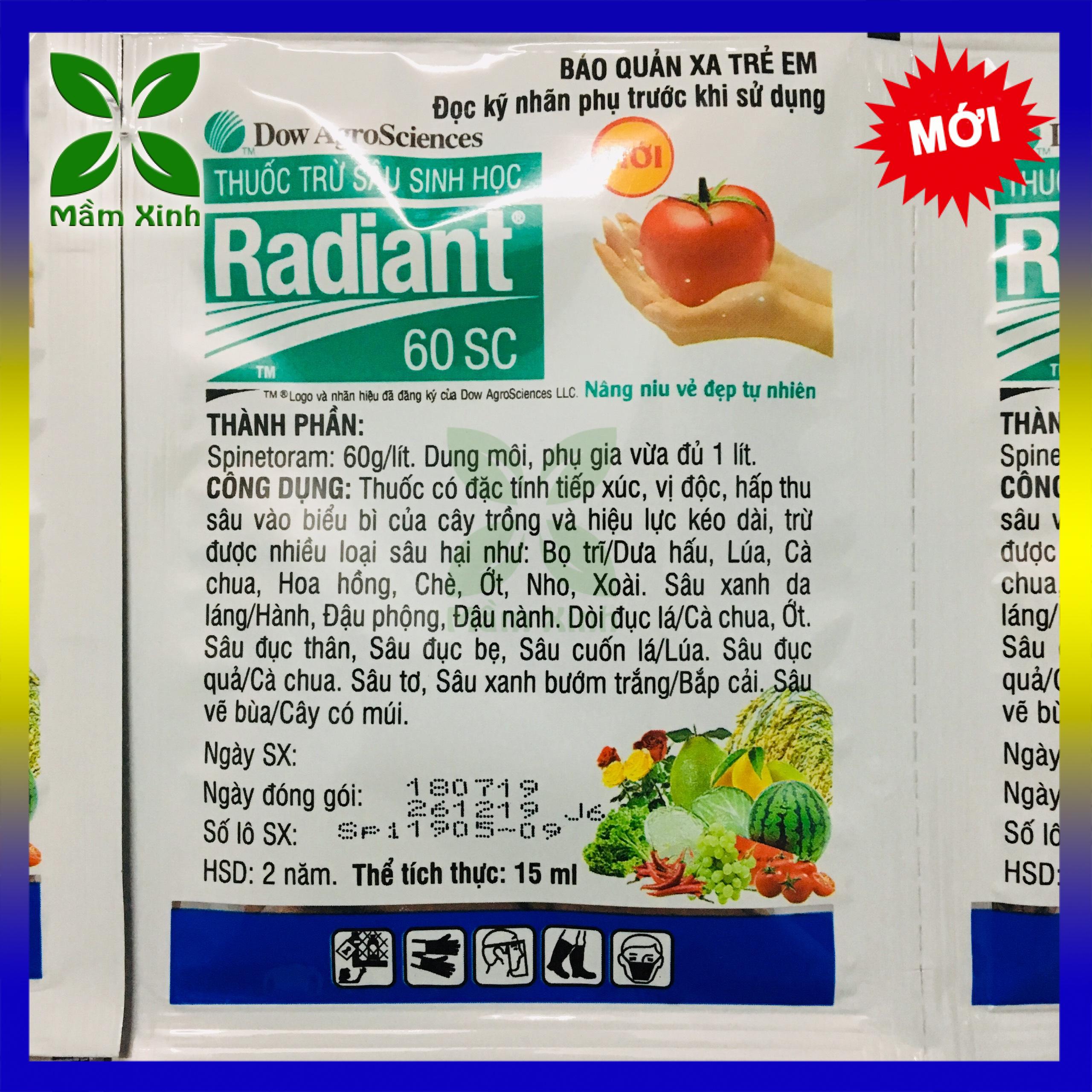 THUỐC TRỪ SÂU, BỌ TRĨ, NHỆN ĐỎ RADIANT 60SC