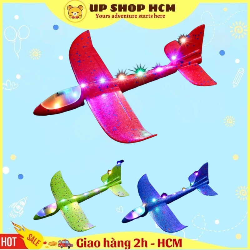 Đồ chơi máy bay xốp phóng tay có đèn led vui nhộn độc đáo dành cho trẻ em