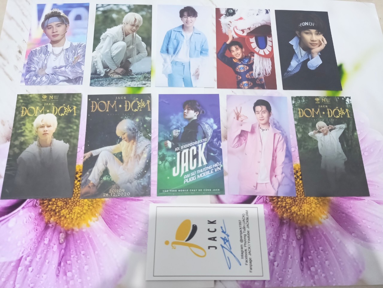 sét card JACK 2 mặt khổ A8(6x10cm) 1 sét gồm 10 tấm