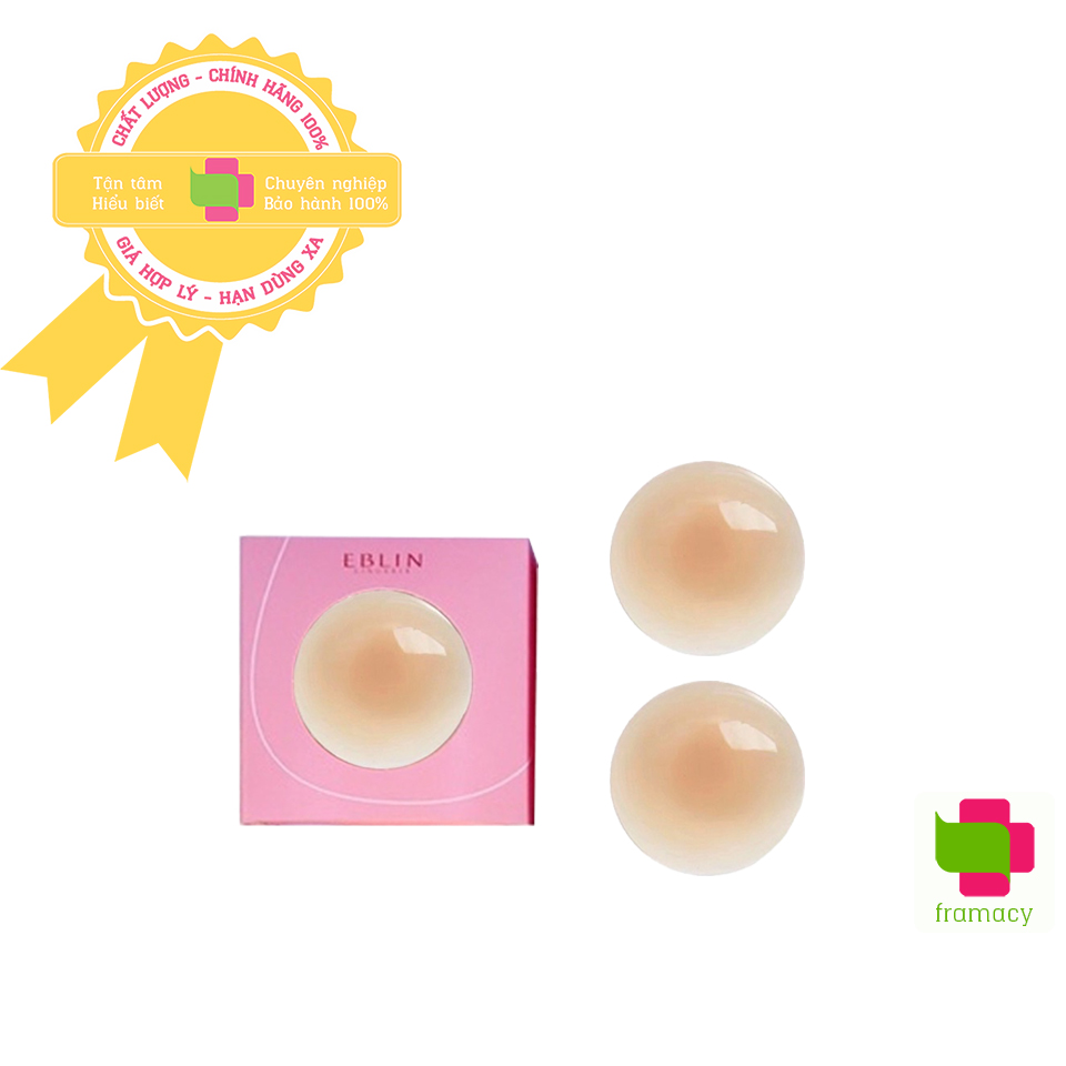 Miếng dán ngực silicon nhiệt tự thân Eblin Lingerie, Hàn Quốc giúp dán ti siêu mỏng thoải mái, ôm khít