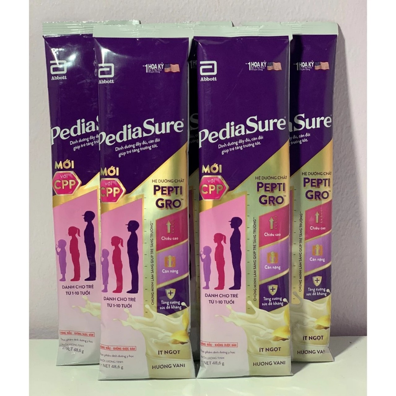 [MẪU MỚI  DATE 2025][COMBO 20 GÓI] Sữa Pediasure dạng gói 48,6g giúp bé tăng trưởng chiều cao, cân nặng và sức đề kháng ( mẫu mới ít ngọt)