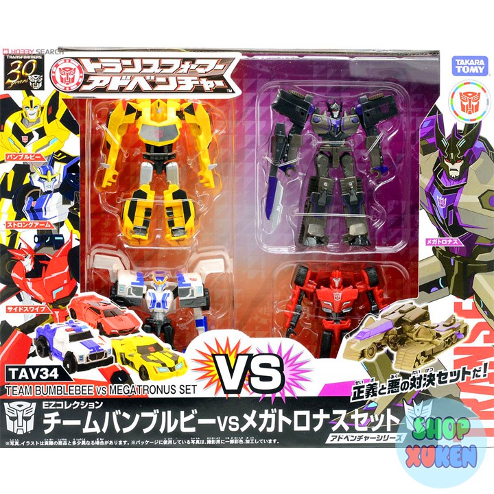 Đồ Chơi Robot Biến Hình Takara Tomy Transformers Adventure TAV34 EZ Bumble Bee VS Megatronus