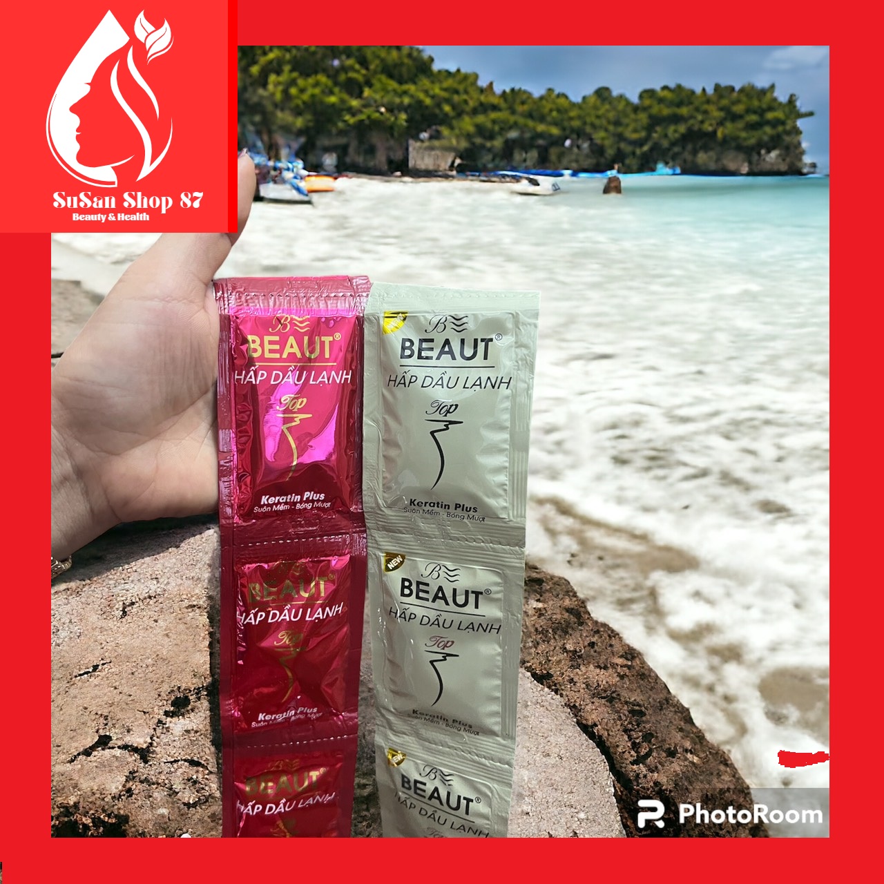 Hấp dầu lạnh cao cấp Beaut Top dạng dây 12 gói*10ml siêu thơm mượt